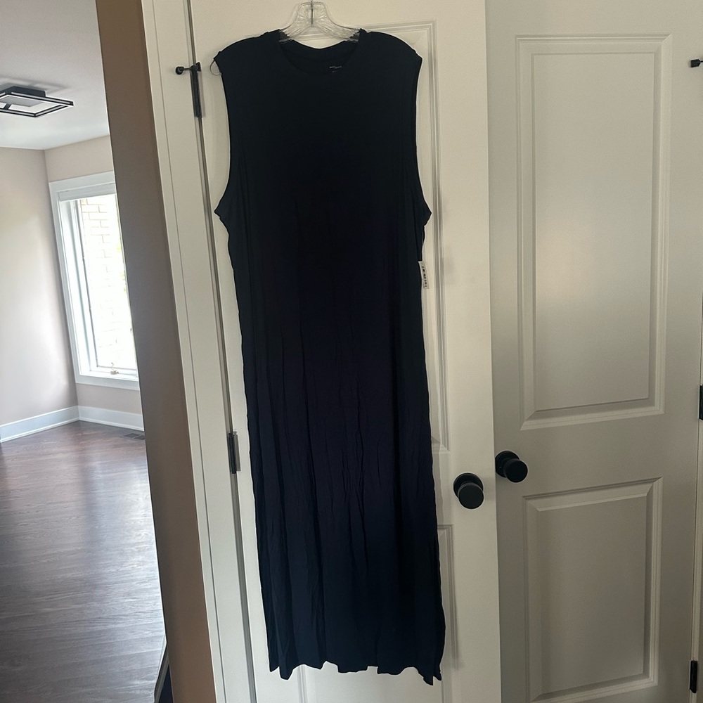 Daily Ritual knit tank Midi Dress with side slit